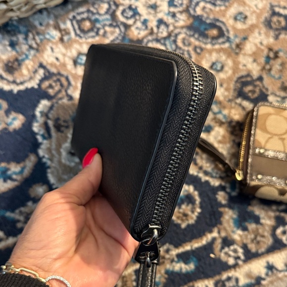 Coach Black Multicolor Logo Wristlet - Picture 6 of 7